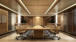 现代豪华会议室场景展示
