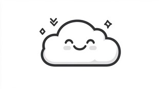 可爱云朵表情图标