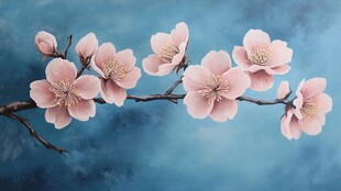 枝头粉樱绽 清新春意浓