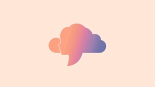 渐变云形对话图标设计