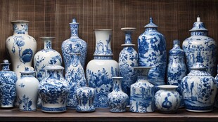 青花瓷瓶陈列展示