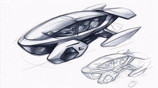 未来概念飞行器设计草图