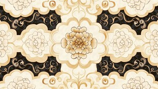 中式古典花卉图案纹饰