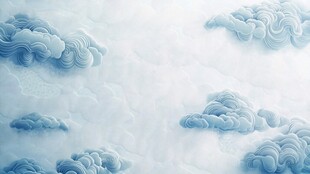 中式写意云朵梦幻背景图