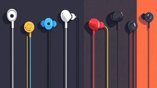 多彩时尚耳机展示