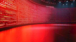 红色舞台空间绚丽场景