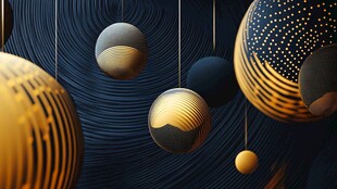 悬浮星球艺术装饰图案