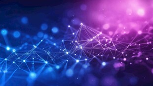 梦幻科技感粒子连线背景