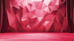 玫红色多边形几何背景场景