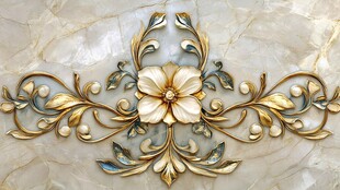 欧式奢华花卉浮雕装饰