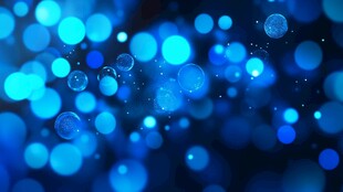 梦幻蓝色光斑背景图
