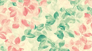 清新花叶水彩背景图案