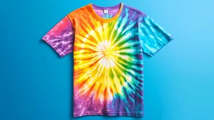 多彩扎染T恤展示