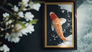 框中锦鲤 春意相伴