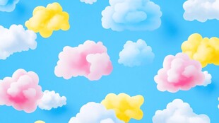 梦幻彩色云朵背景图案