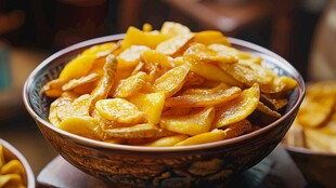 金黄土豆片 满满一碗美味