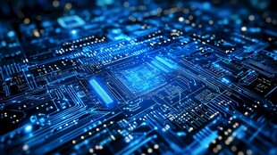 科技感十足的集成电路画面