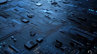 科技感电路板微观场景