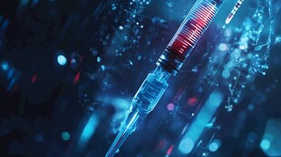 科技感十足的注射器画面