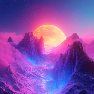 梦幻宇宙中的壮丽山峦