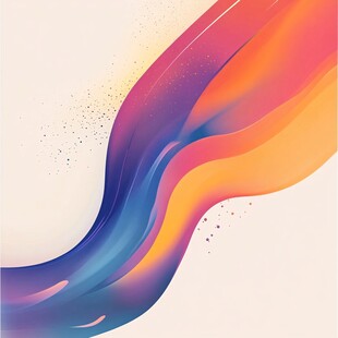 炫彩流动波浪抽象艺术图