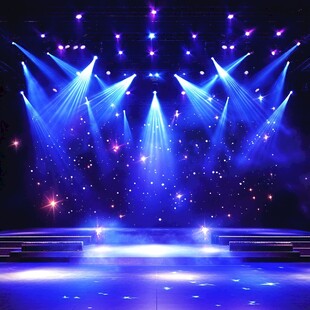 梦幻舞台蓝光璀璨灯光秀