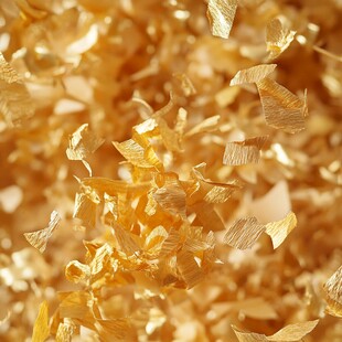金色碎屑特写