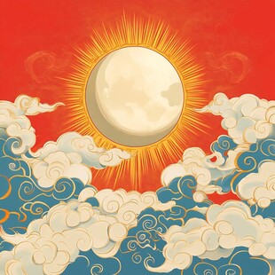 红日云海 国风祥瑞图景