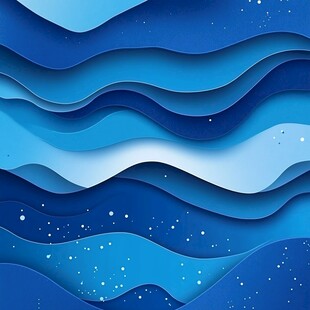蓝色波浪抽象背景图案