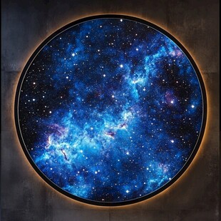 圆形梦幻星空图案