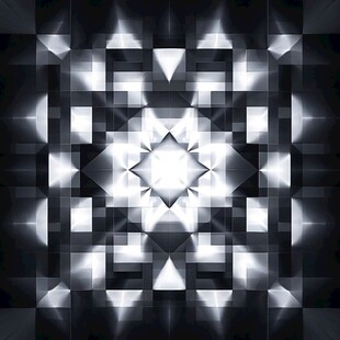 黑白几何光影对称图案