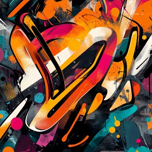 动感炫彩街头涂鸦艺术