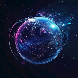 梦幻宇宙中的炫彩星球