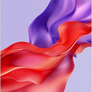 飘动的红蓝渐变动感绸带
