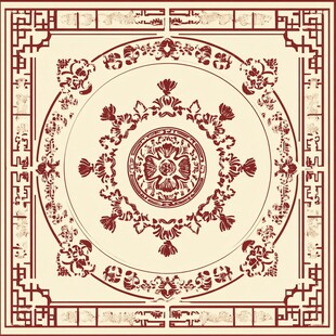 中式传统花纹地毯图案设计