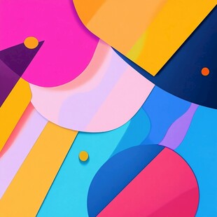多彩几何抽象艺术背景图