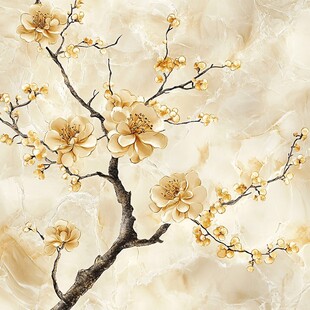 金枝玉花中式典雅背景图