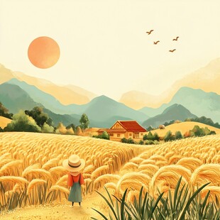 田园漫步的悠然时光