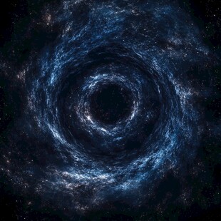 深邃宇宙黑洞旋涡景象