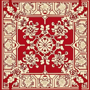 中式传统花卉几何图案