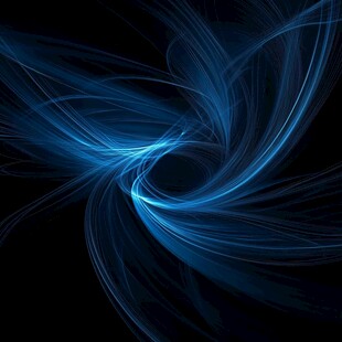 蓝色炫光抽象动感线条图