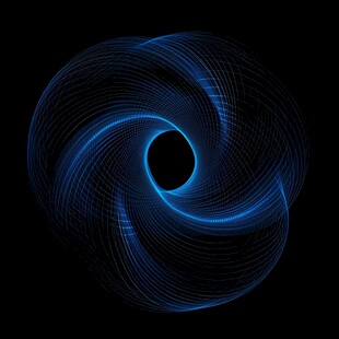 蓝色螺旋光线抽象图案