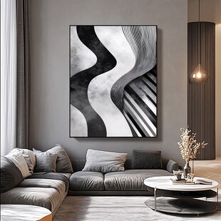 现代简约风客厅艺术挂画