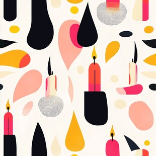 彩色蜡烛抽象图案背景