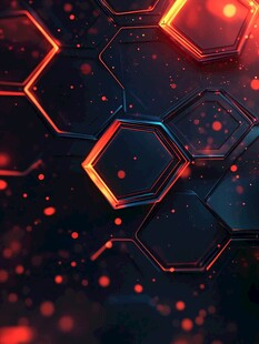 科技感六边形发光背景