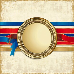 复古金边彩带装饰背景图