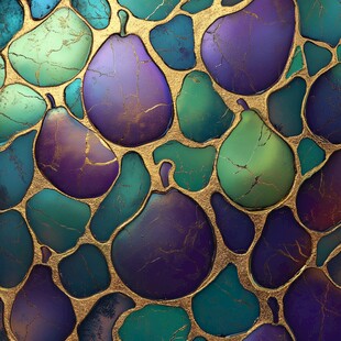 梦幻多彩梨形图案纹理