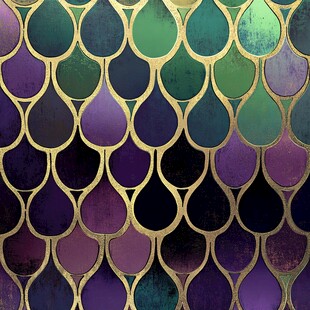 梦幻渐变鱼鳞纹金属背景