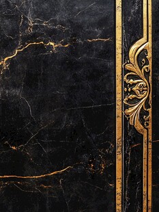 黑金大理石饰边奢华背景