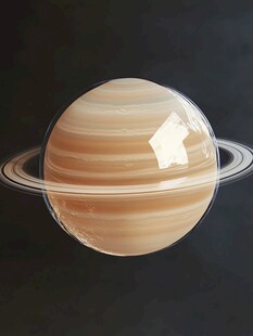 土星特写 绚丽环带与行星表面
